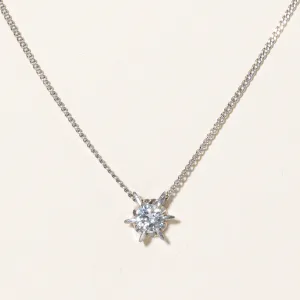 Solitaire Diamond Pendant Necklace | 0.36ct | 16"|