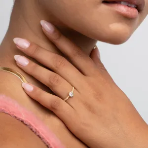 Solitaire Stackable Ring - 18K Gold Vermeil