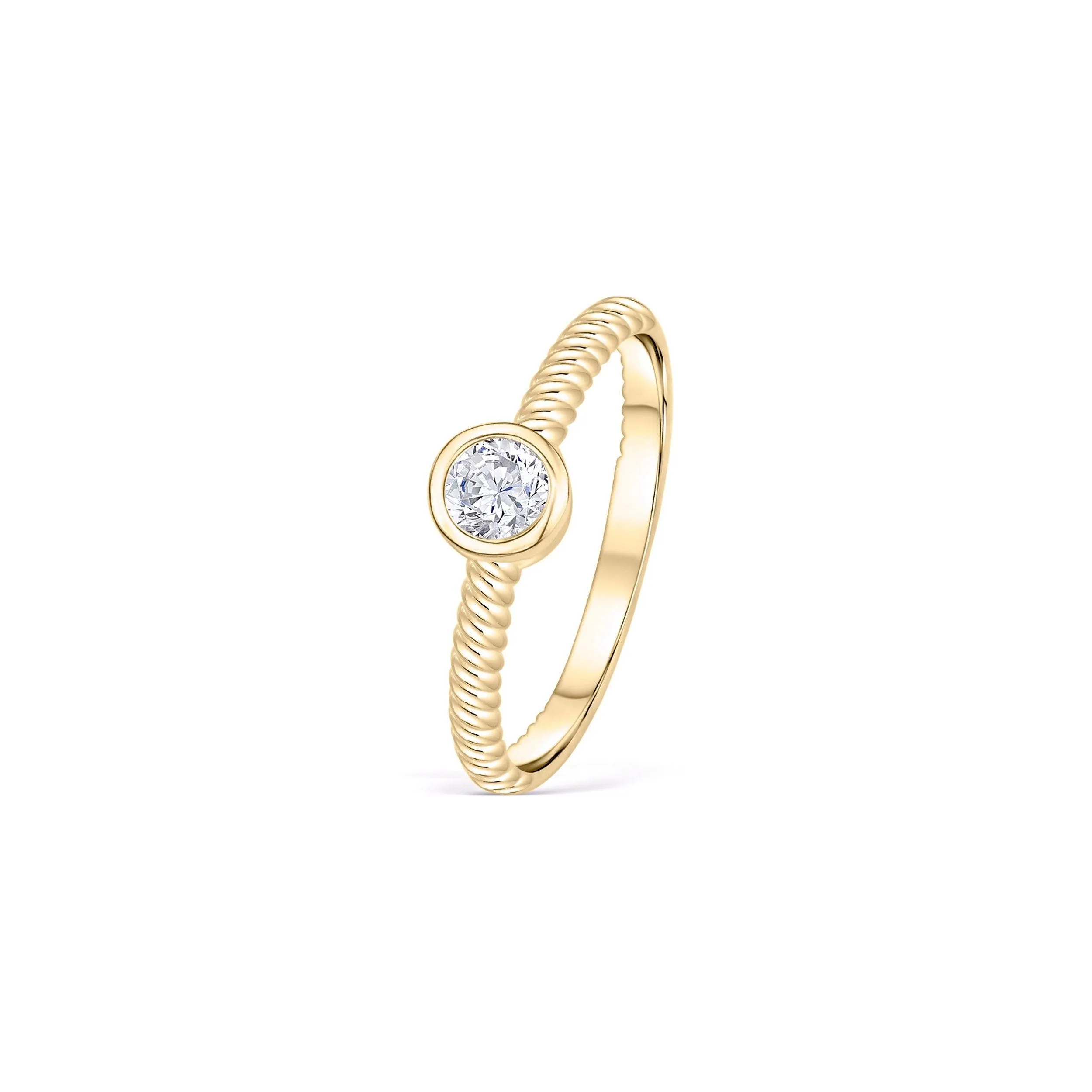 Solitaire Stackable Ring - 18K Gold Vermeil
