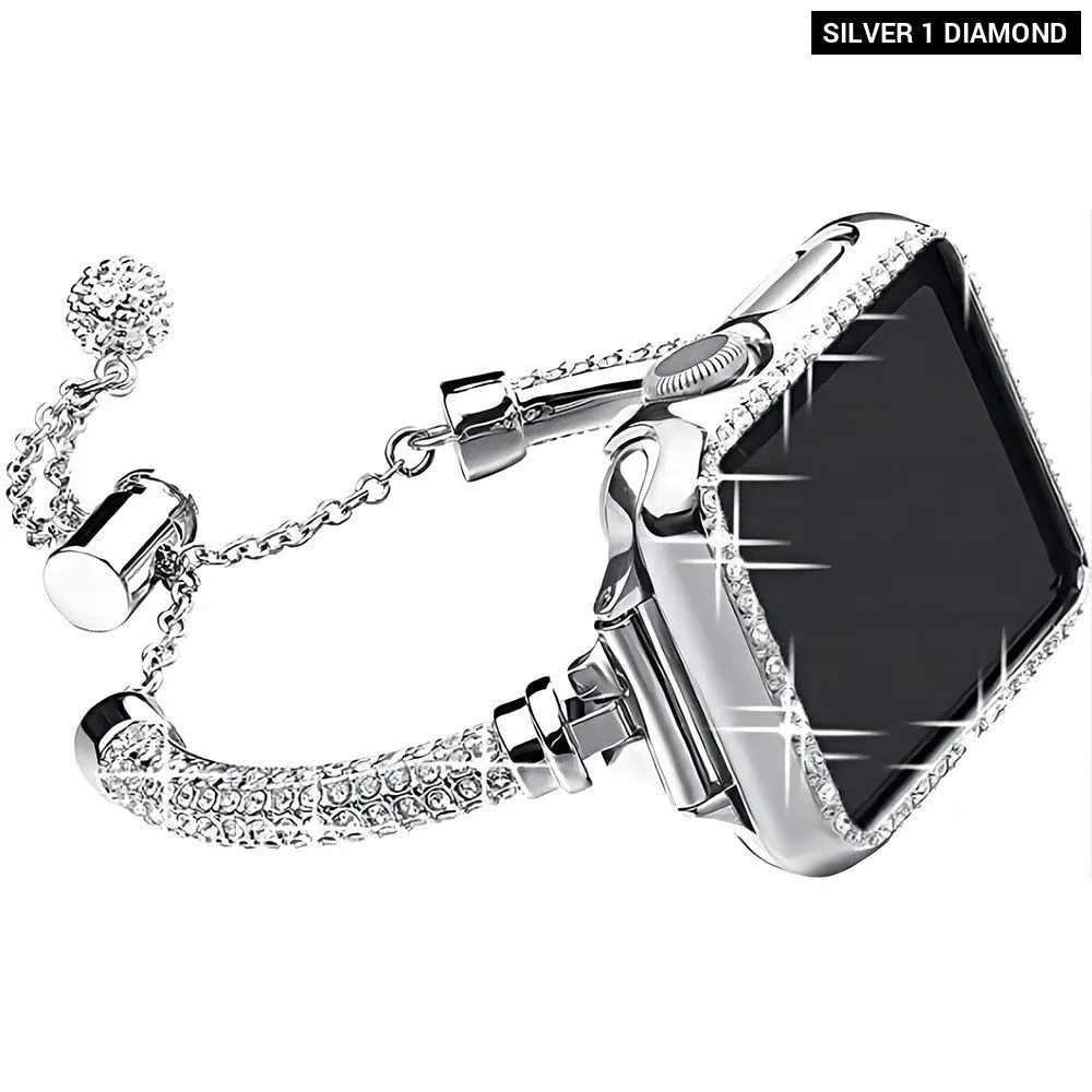 Sparkling Crystal Diamond Wrist Bracelet for Apple Watch