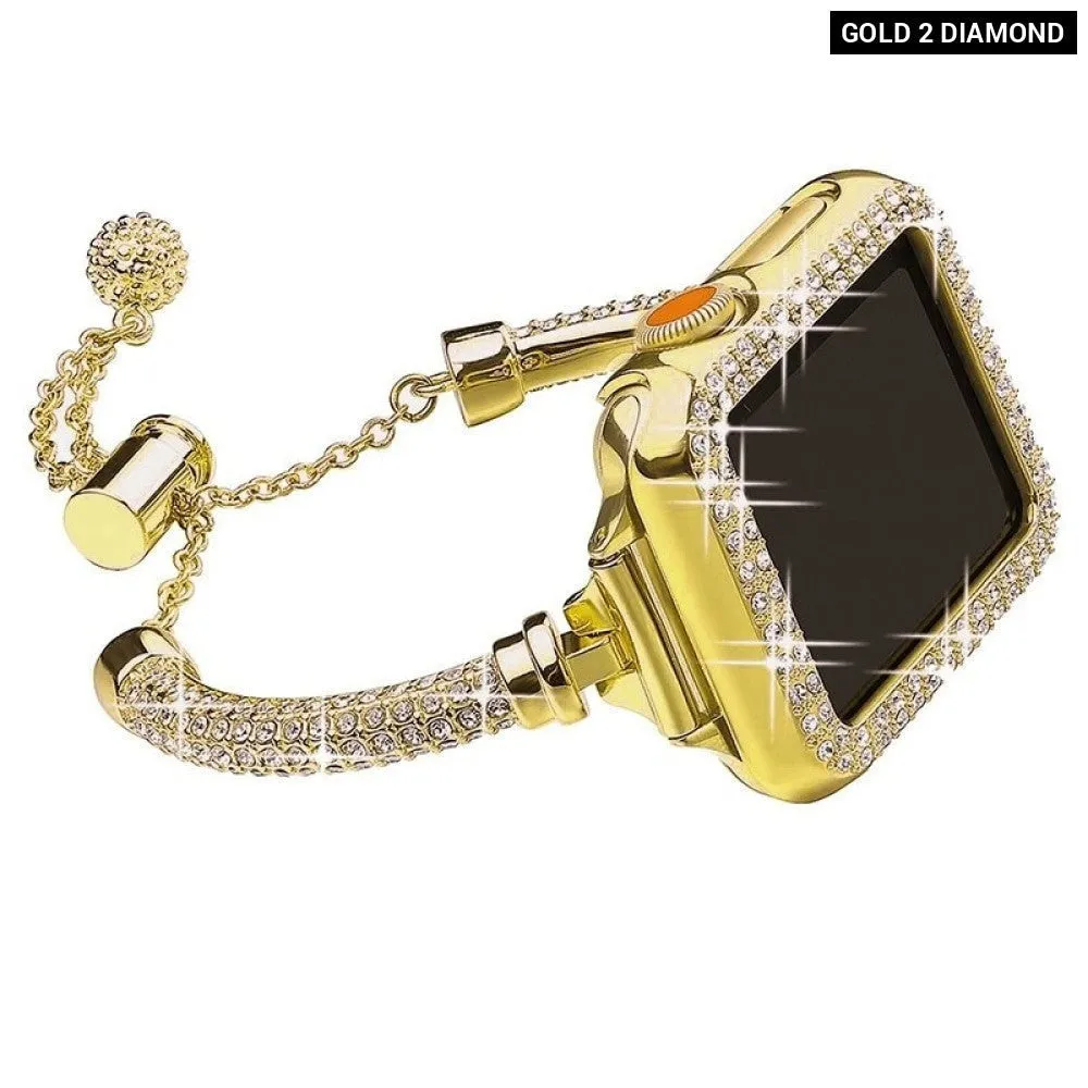 Sparkling Crystal Diamond Wrist Bracelet for Apple Watch
