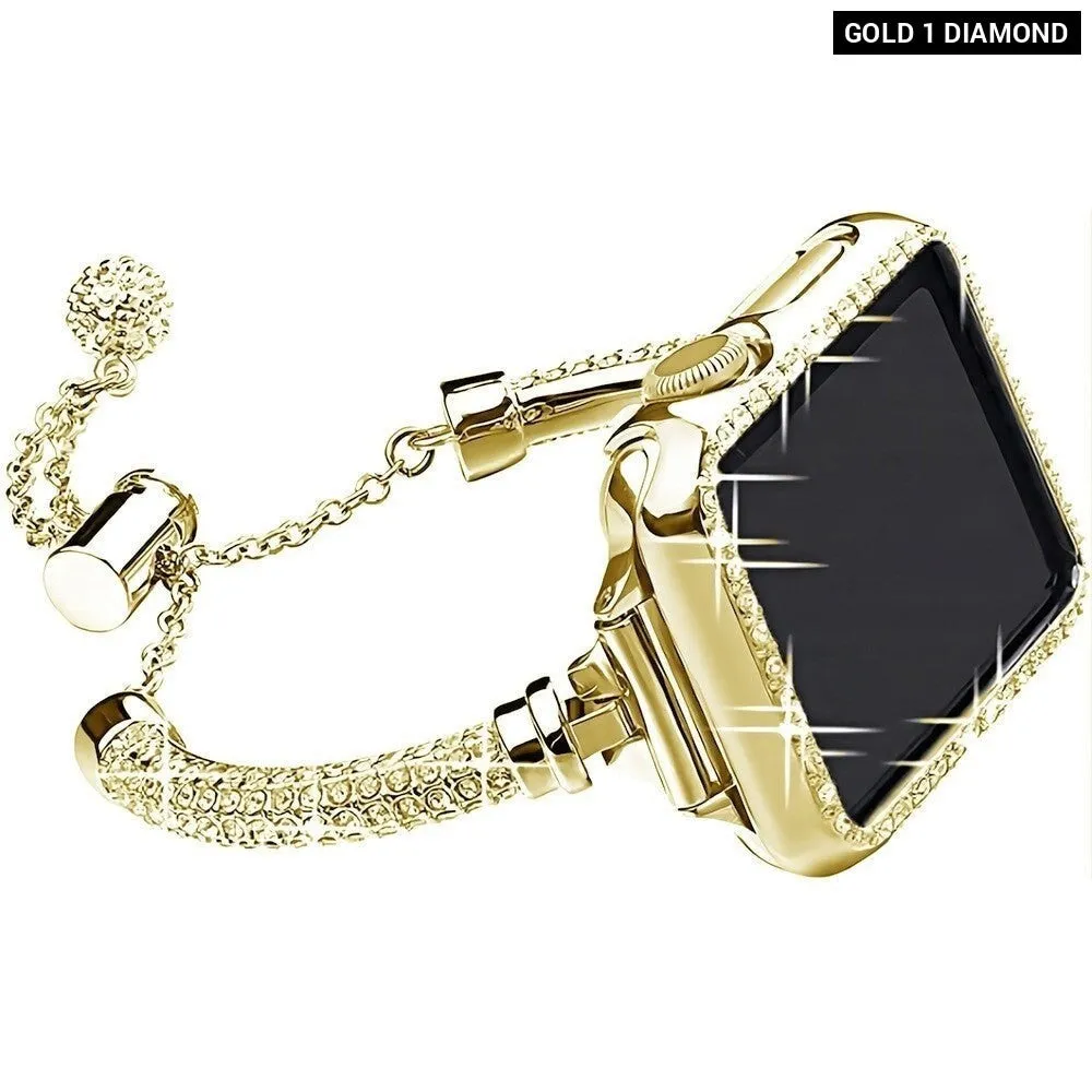 Sparkling Crystal Diamond Wrist Bracelet for Apple Watch
