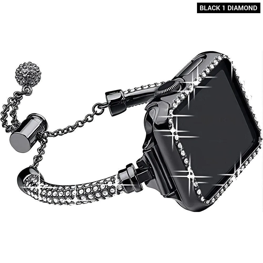 Sparkling Crystal Diamond Wrist Bracelet for Apple Watch