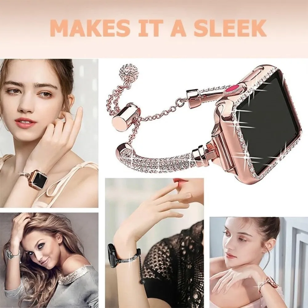Sparkling Crystal Diamond Wrist Bracelet for Apple Watch