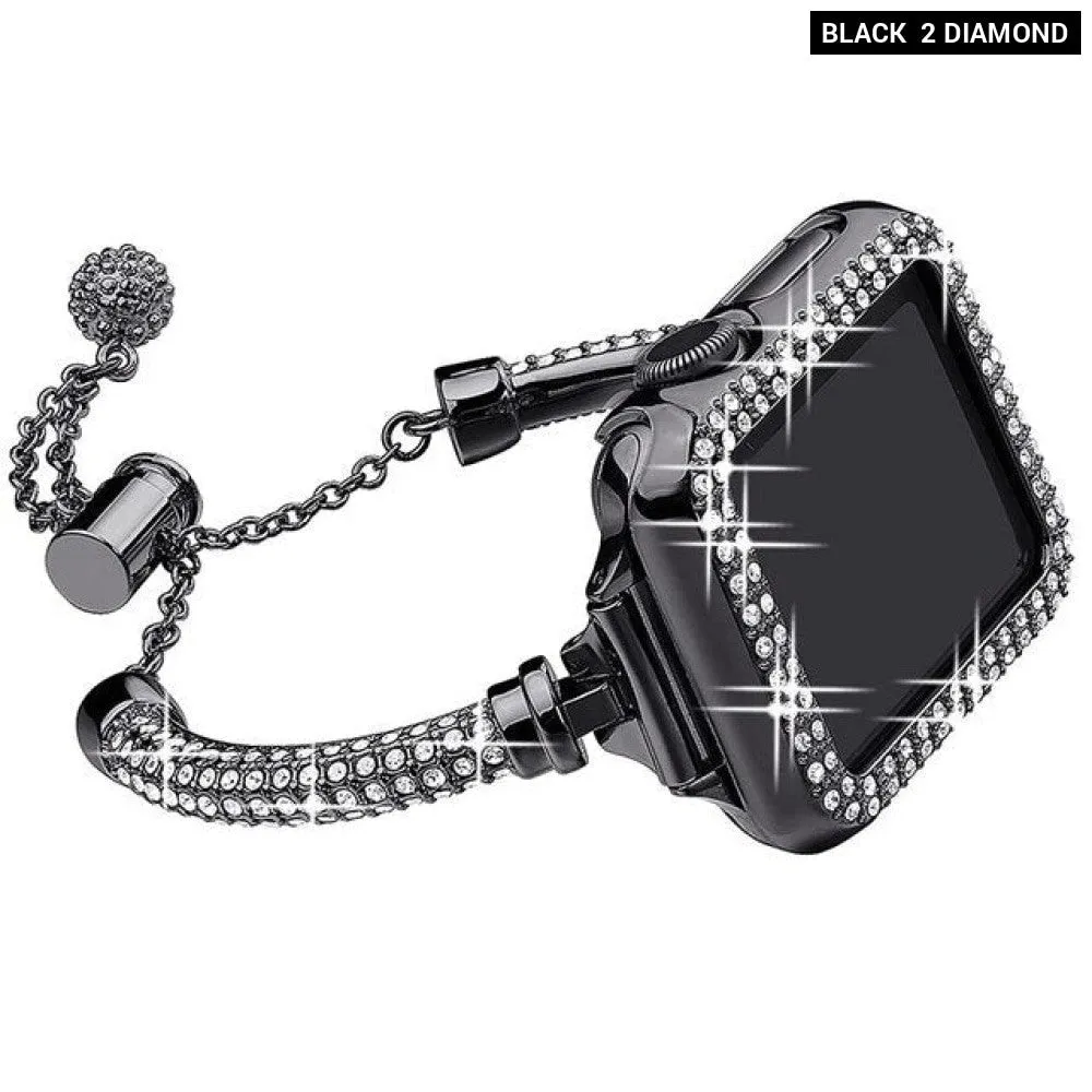 Sparkling Crystal Diamond Wrist Bracelet for Apple Watch