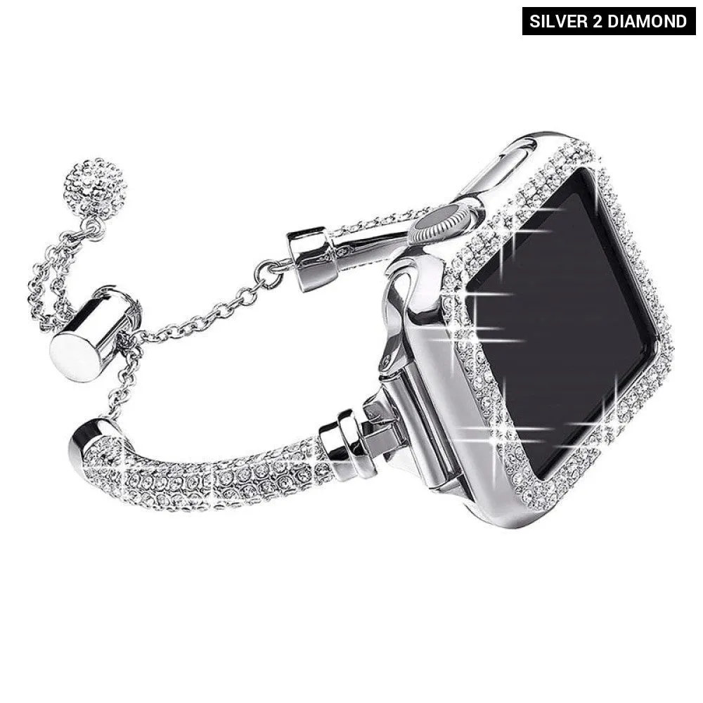 Sparkling Crystal Diamond Wrist Bracelet for Apple Watch