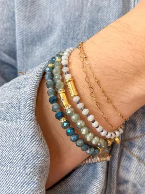 Spartina Sparkle Stretch Bracelet Stack - Blue