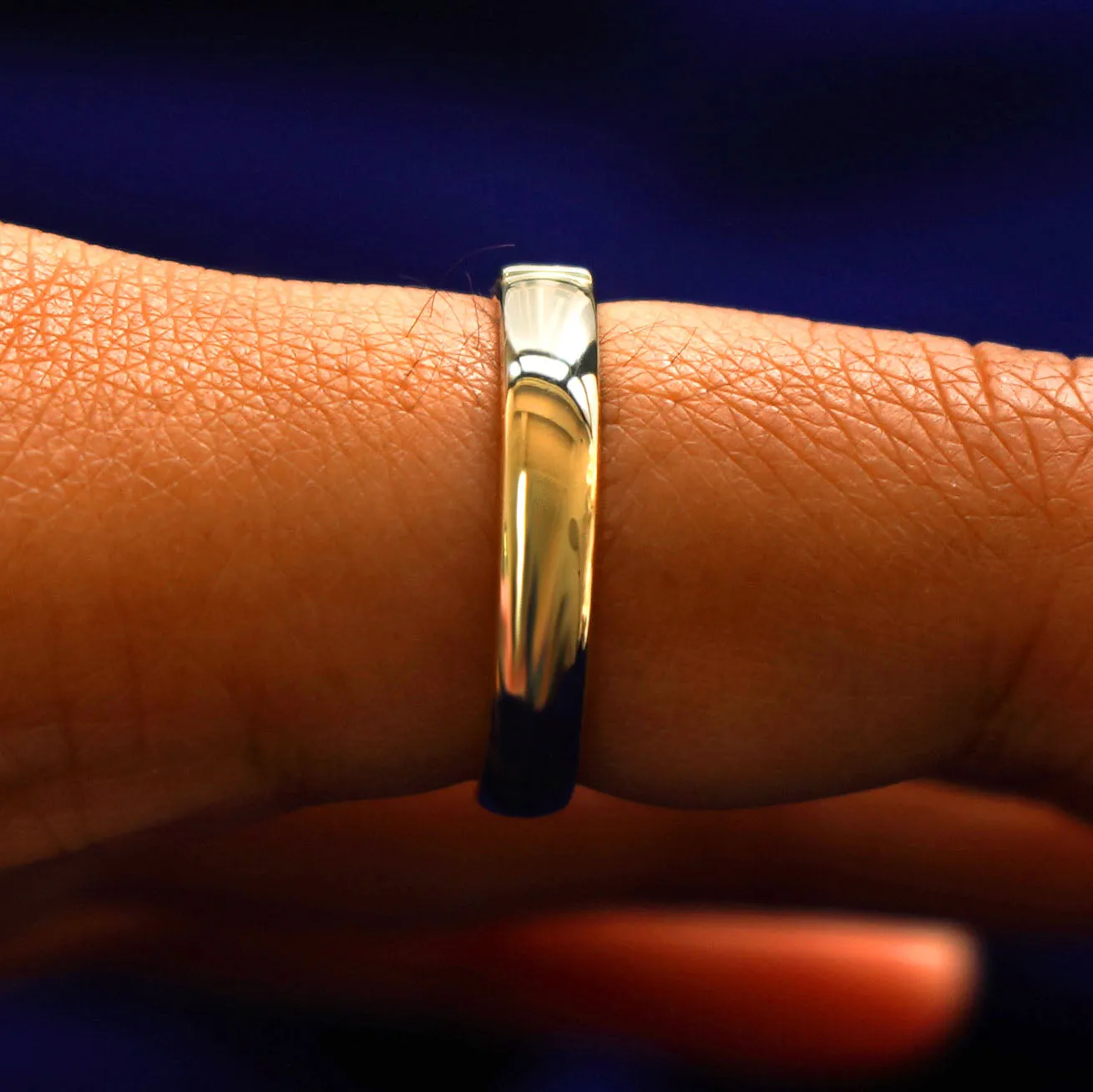 Square Carre Cut Diamond Band