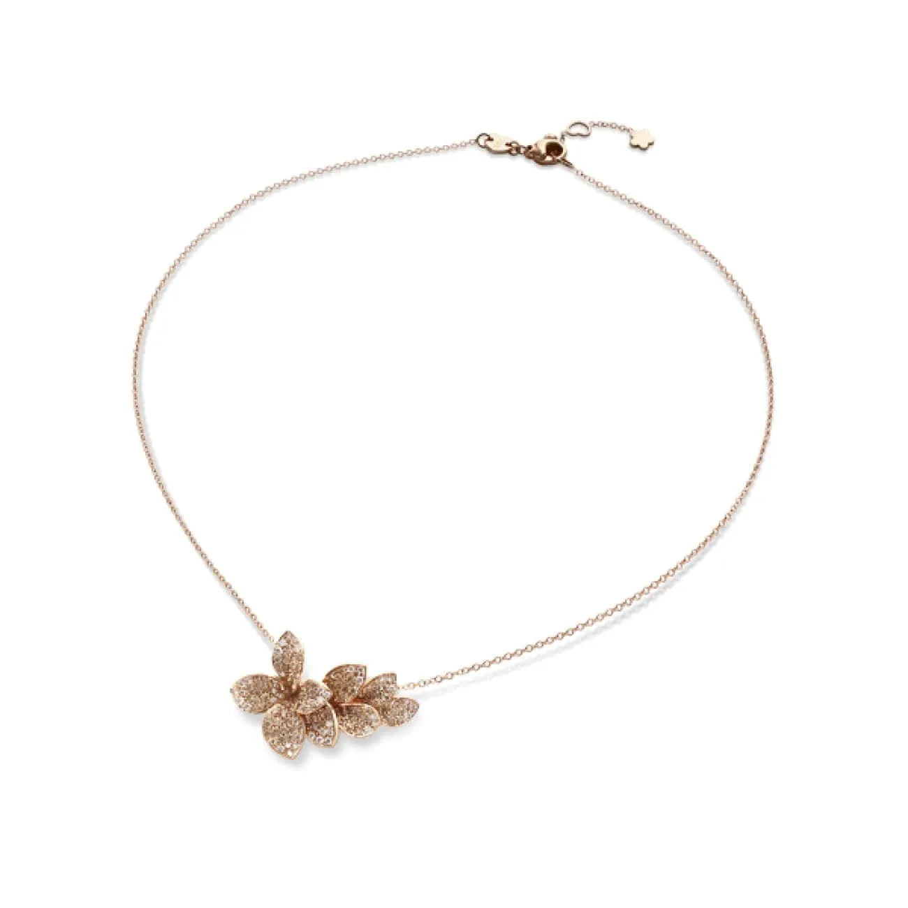 Stella in Fiore 18K Rose Gold Pavé Diamond Necklace