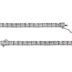 Sterling Silver 1/4 CTW Diamond Line 7" Bracelet