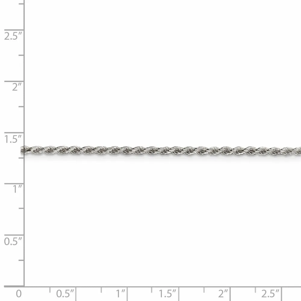 Sterling Silver 1.85mm Diamond-cut Rope Chain