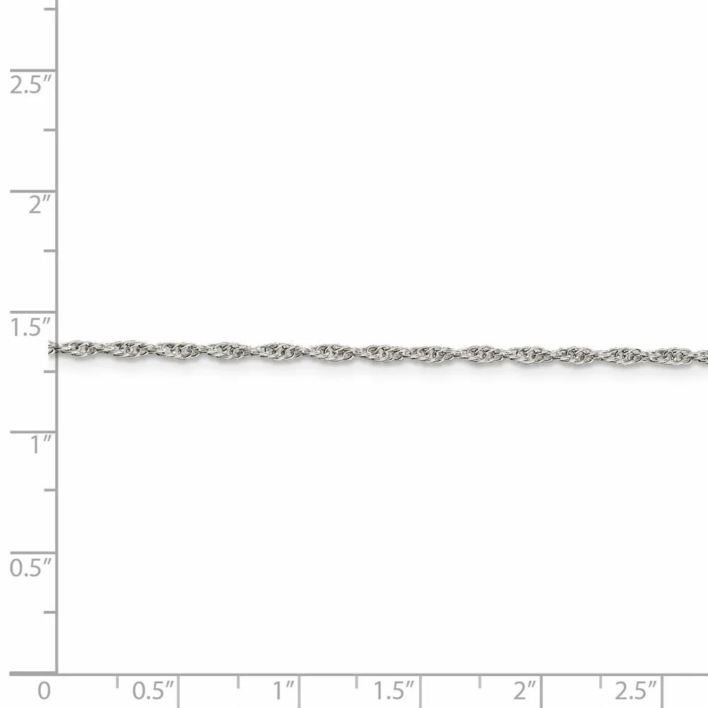 Sterling Silver 1.95mm Loose Rope Chain
