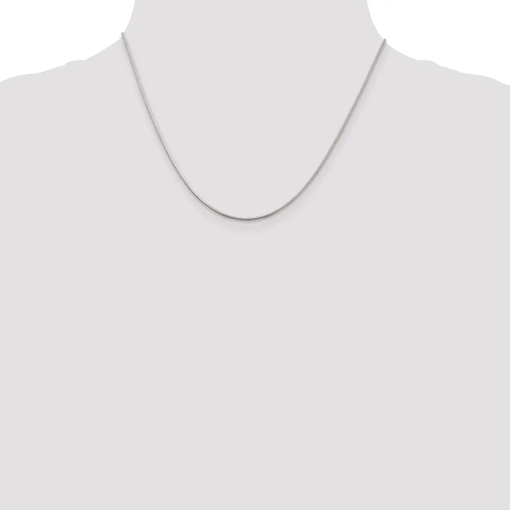 Sterling Silver 1mm Round Snake Chain