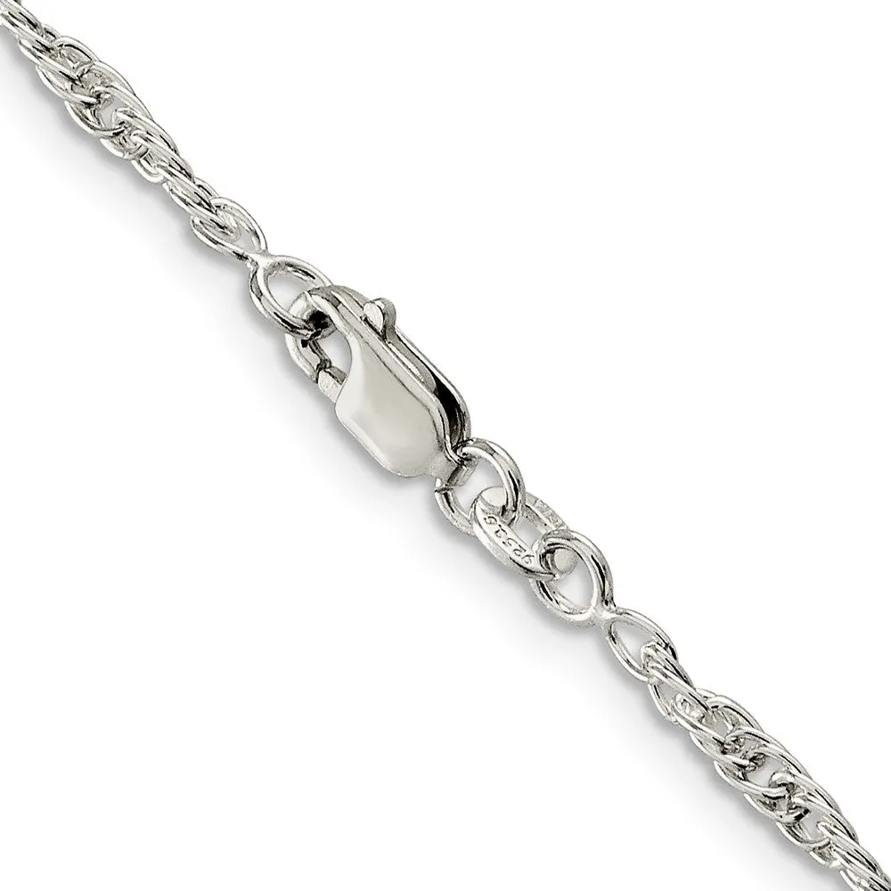Sterling Silver 2.5mm Loose Rope Chain