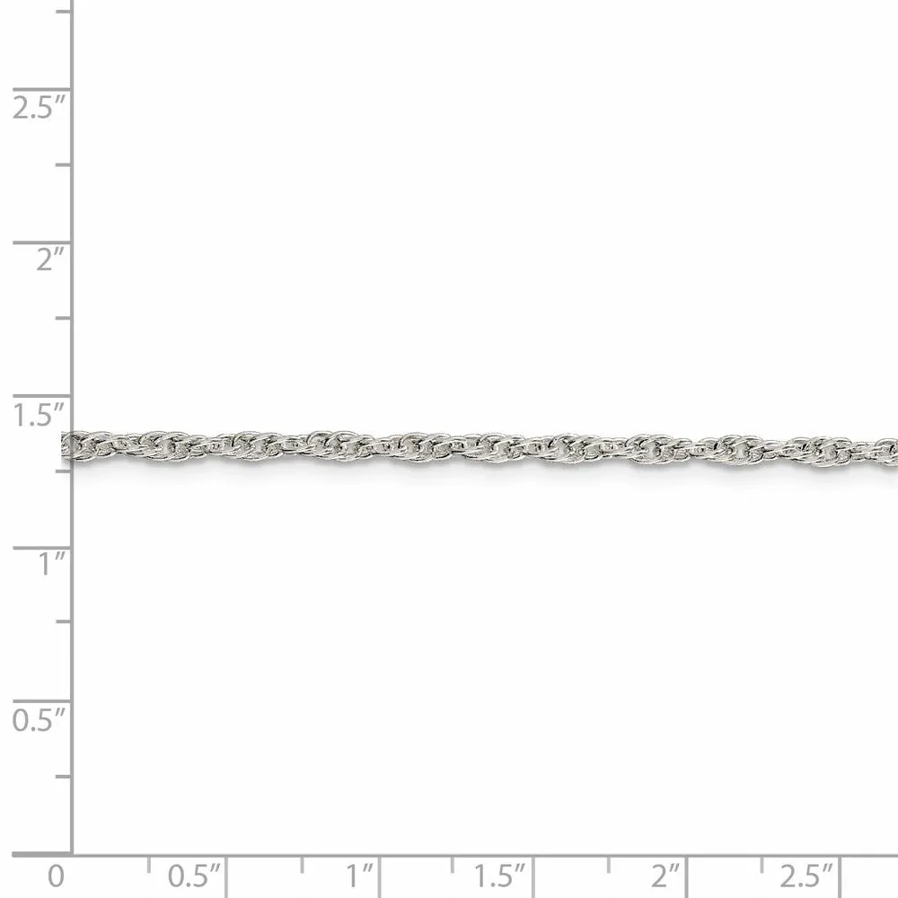 Sterling Silver 2.5mm Loose Rope Chain