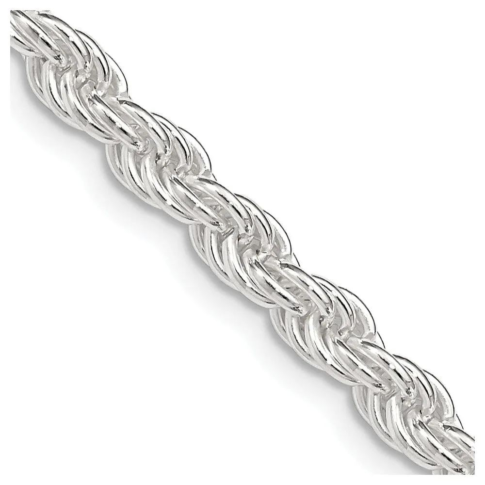 Sterling Silver 4.5mm Solid Rope Chain