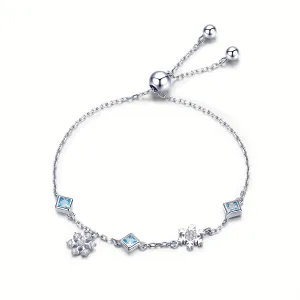 Sterling Silver Snow Dance Bracelet with Zirconia