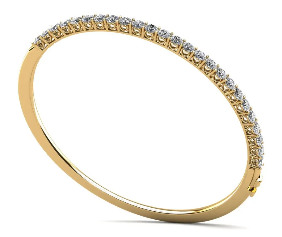 Stylish Sweetheart Bangle Diamond Bracelet with 2.49 ct.(finished) 2.8mm
