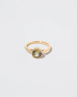 Sun & Moon Ring - Bicolor Green Sapphire