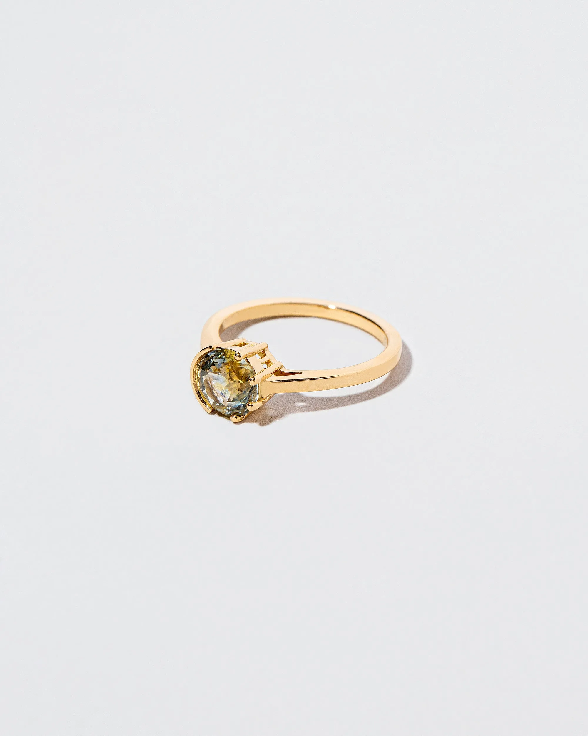 Sun & Moon Ring - Bicolor Green Sapphire