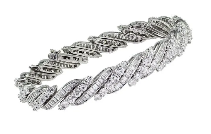 Swiss Made Platinum Diamond Bracelet