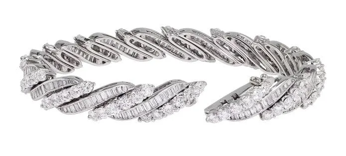 Swiss Made Platinum Diamond Bracelet
