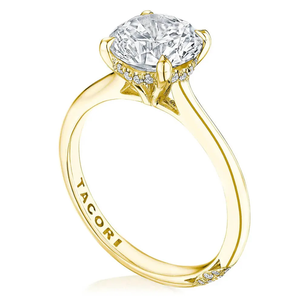 Tacori 18K Yellow Gold Round Solitaire Engagement Ring HT2580RD9Y
