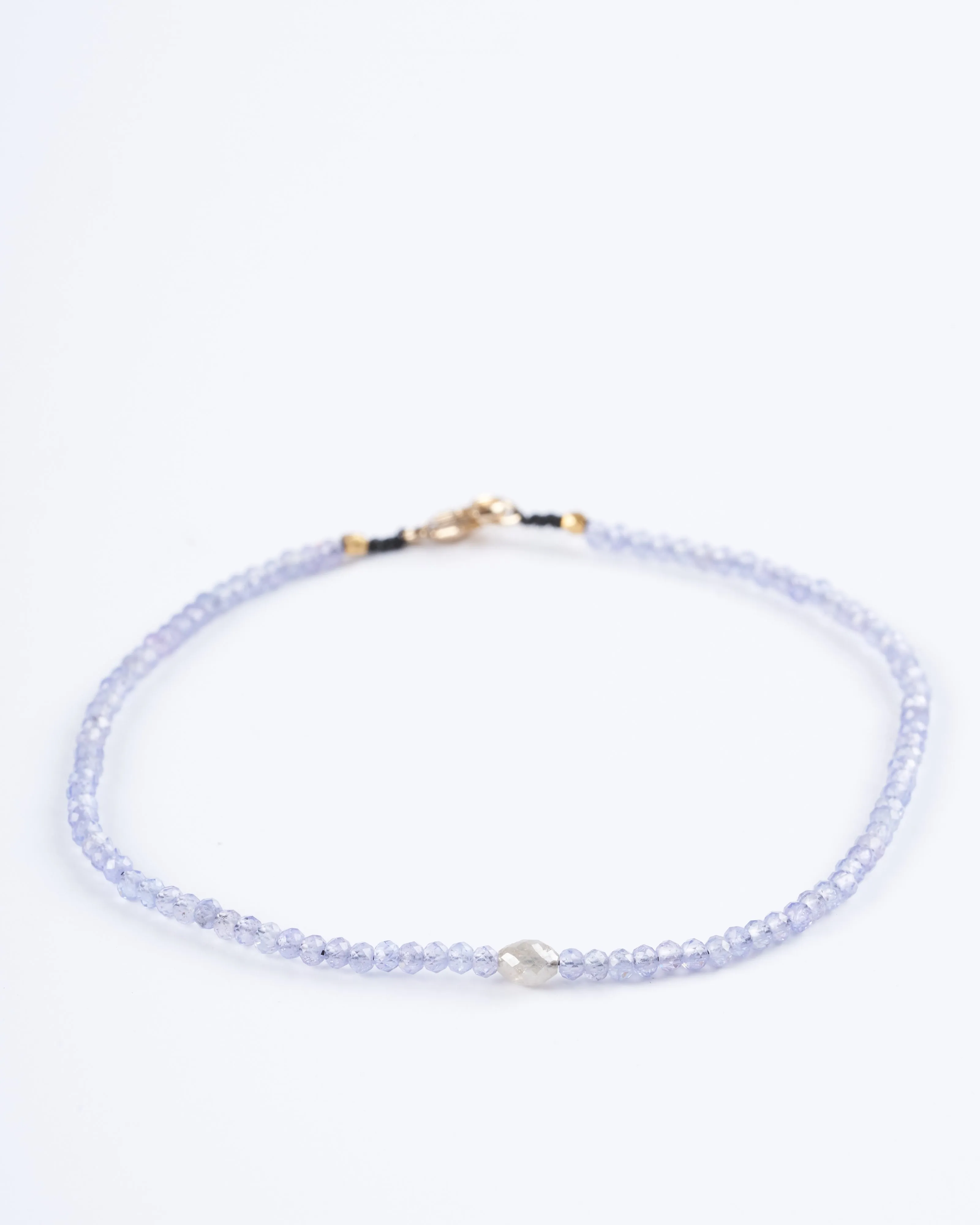 tanzanite and grey diamond bracelet