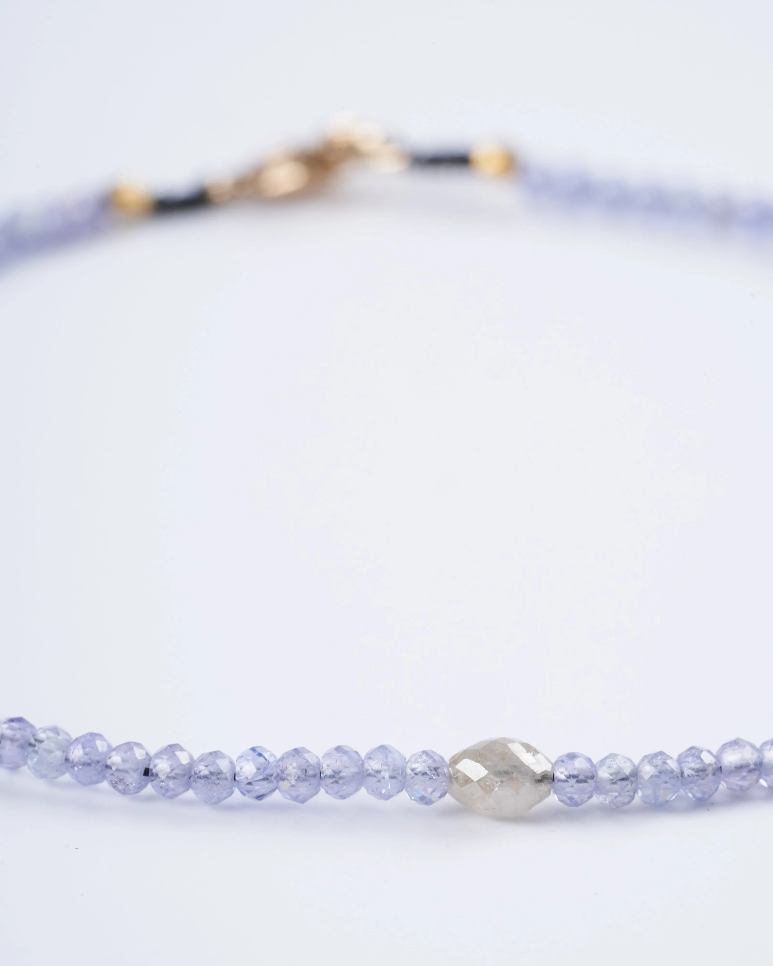 tanzanite and grey diamond bracelet