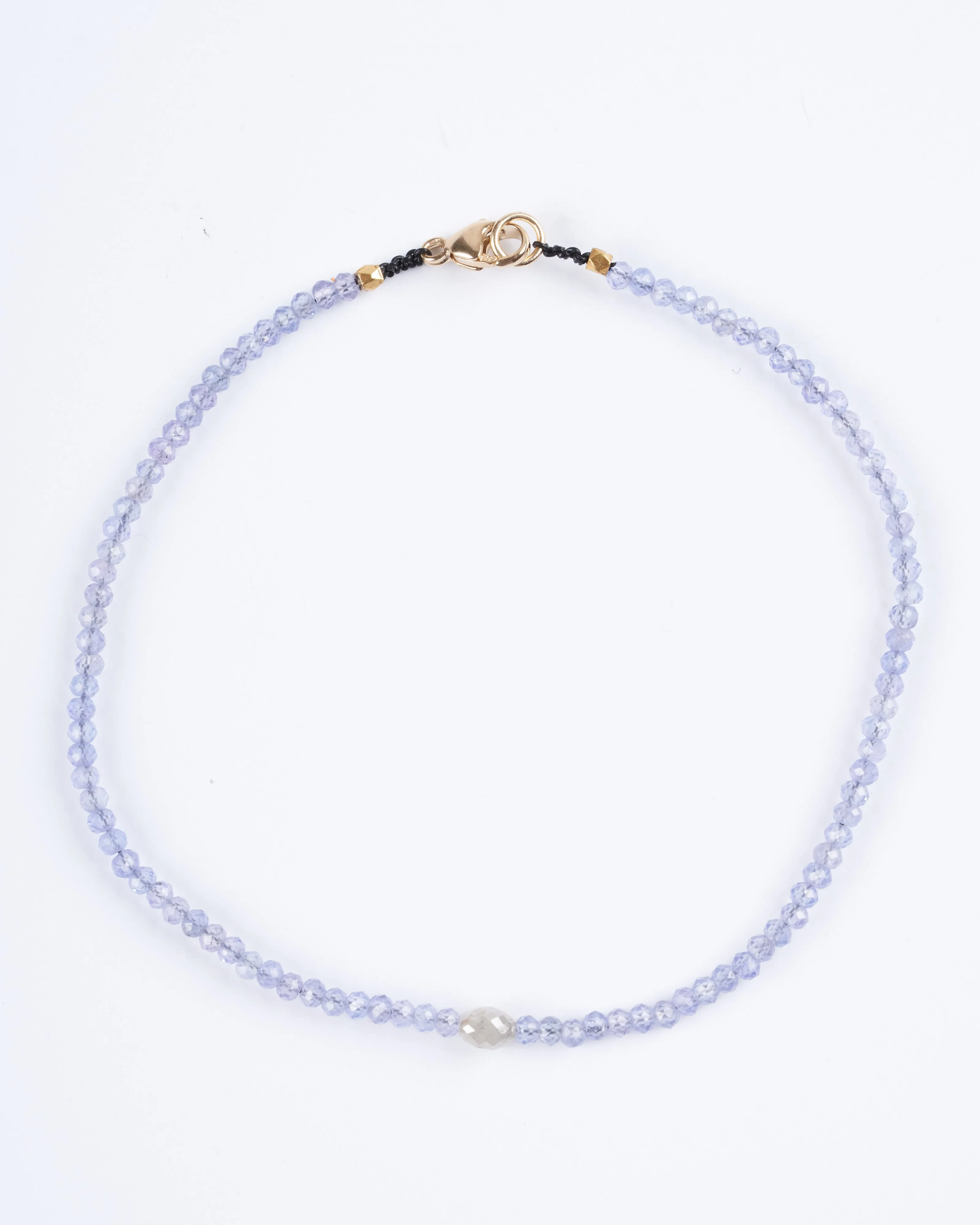tanzanite and grey diamond bracelet
