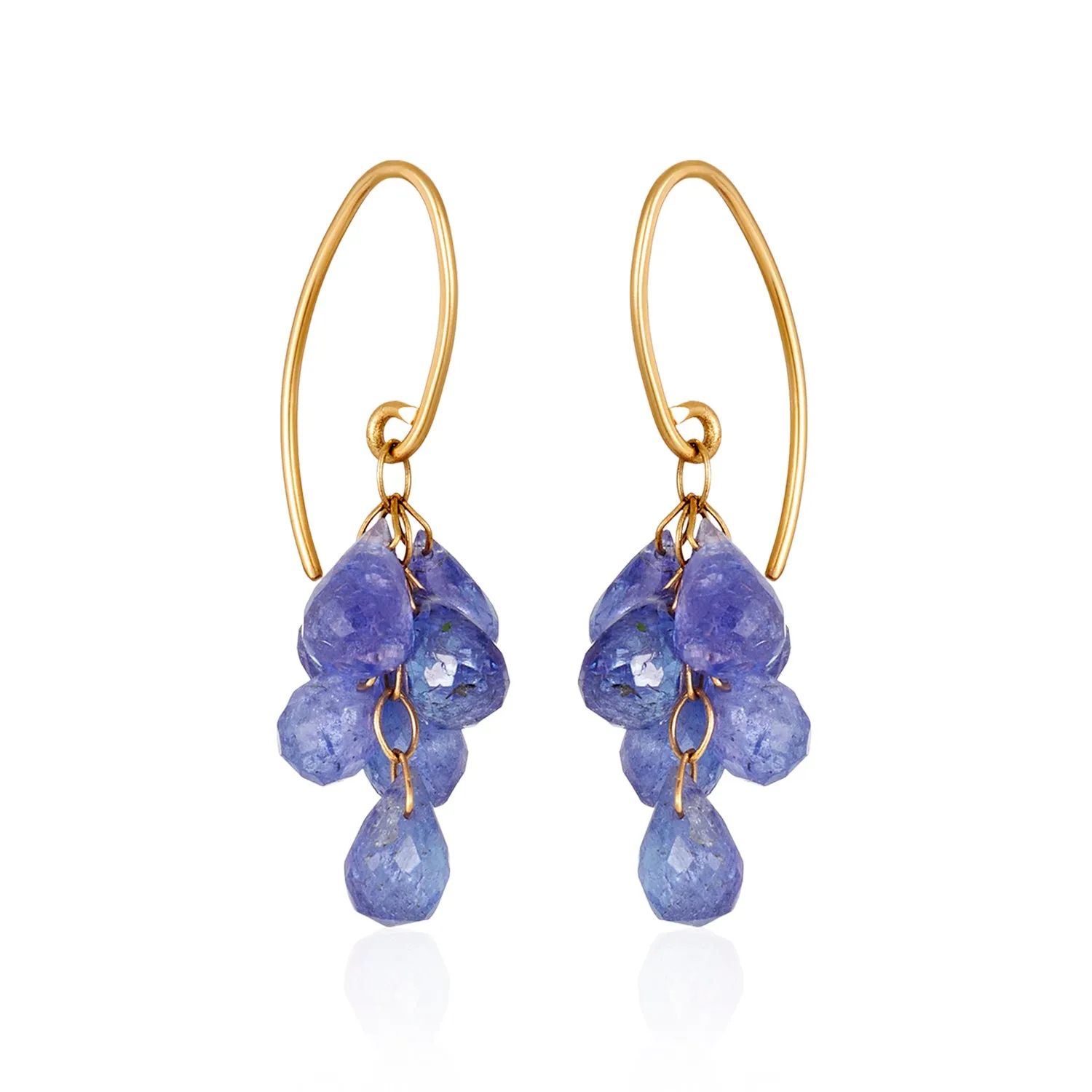 Tanzanite Cluster earrings