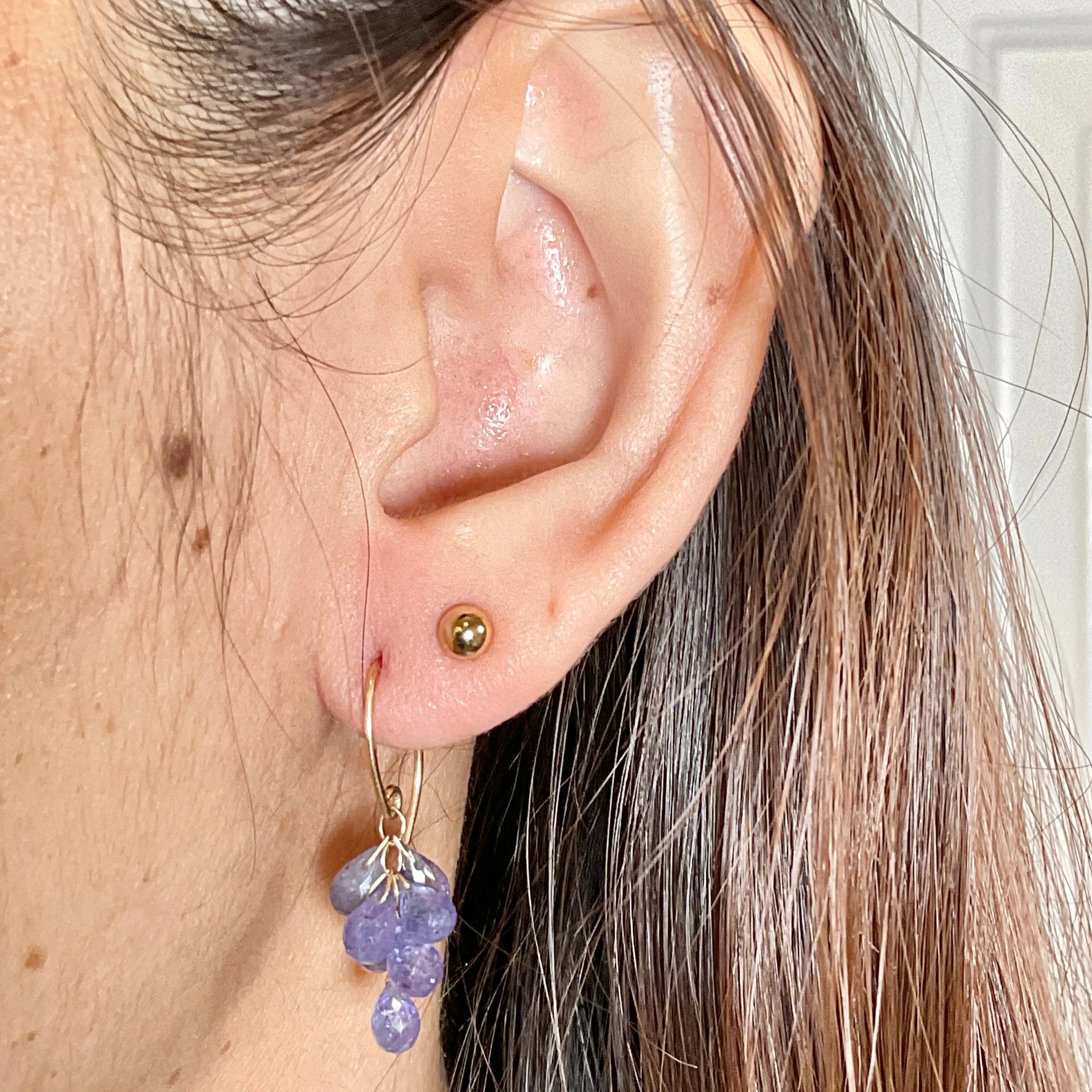 Tanzanite Cluster earrings