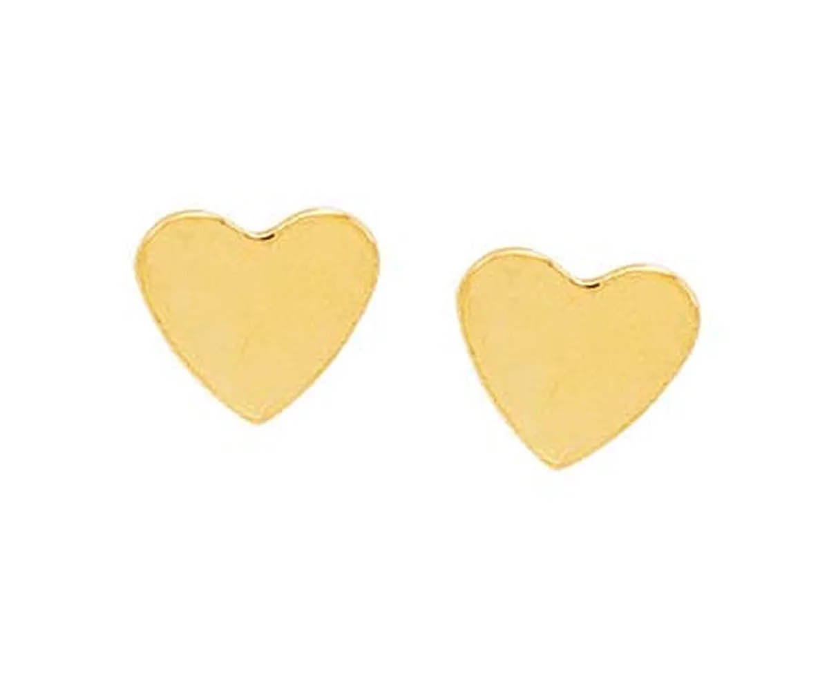 Teeny Tiny Heart Gold Stud Earrings