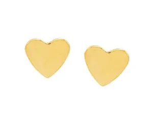 Teeny Tiny Heart Gold Stud Earrings
