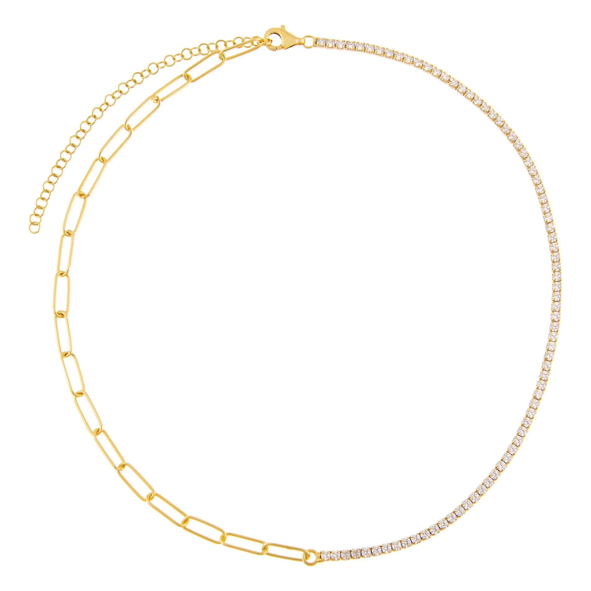 Tennis X Link Necklace