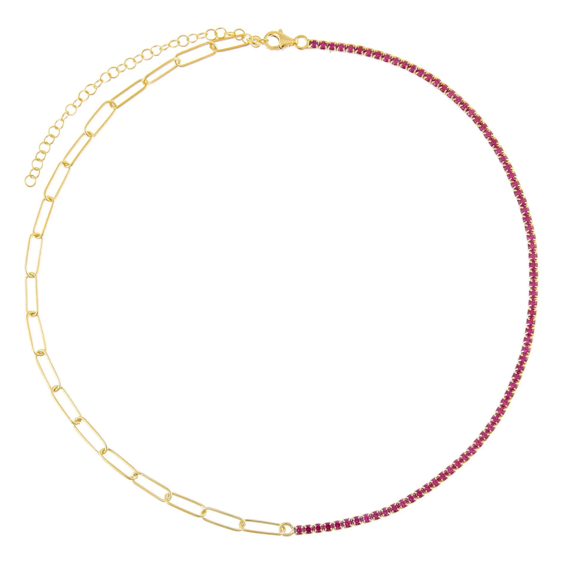 Tennis X Link Necklace