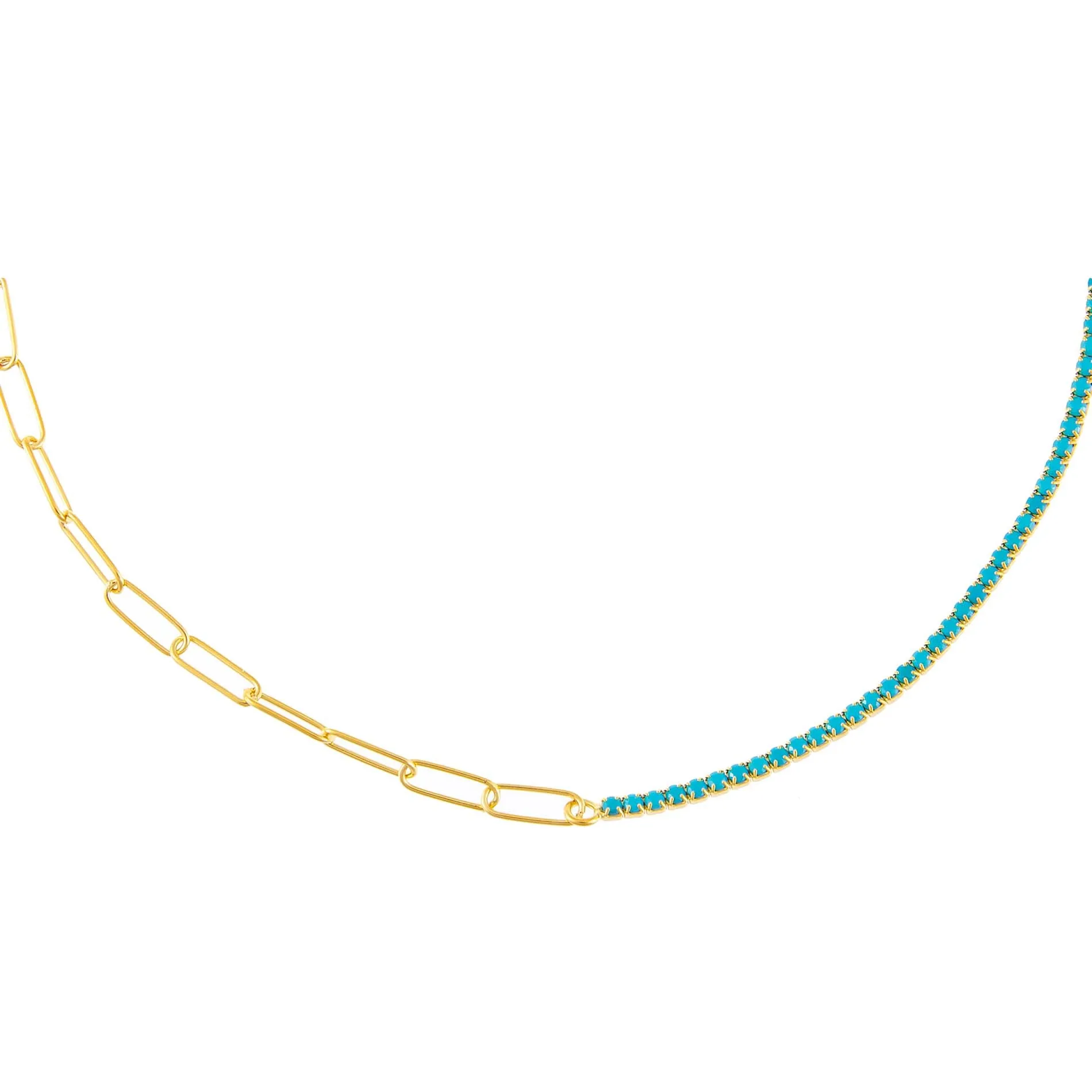 Tennis X Link Necklace