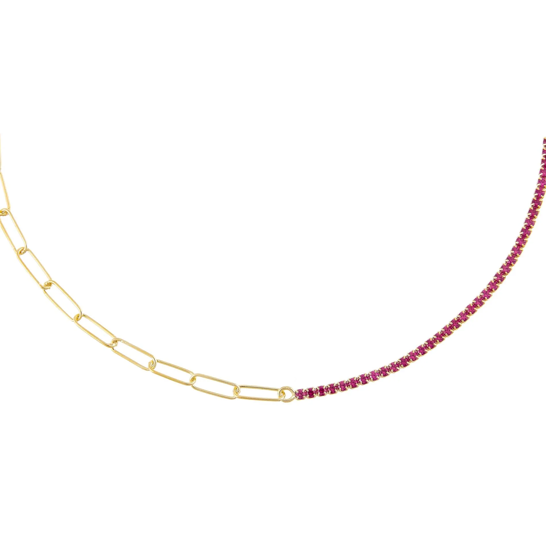Tennis X Link Necklace
