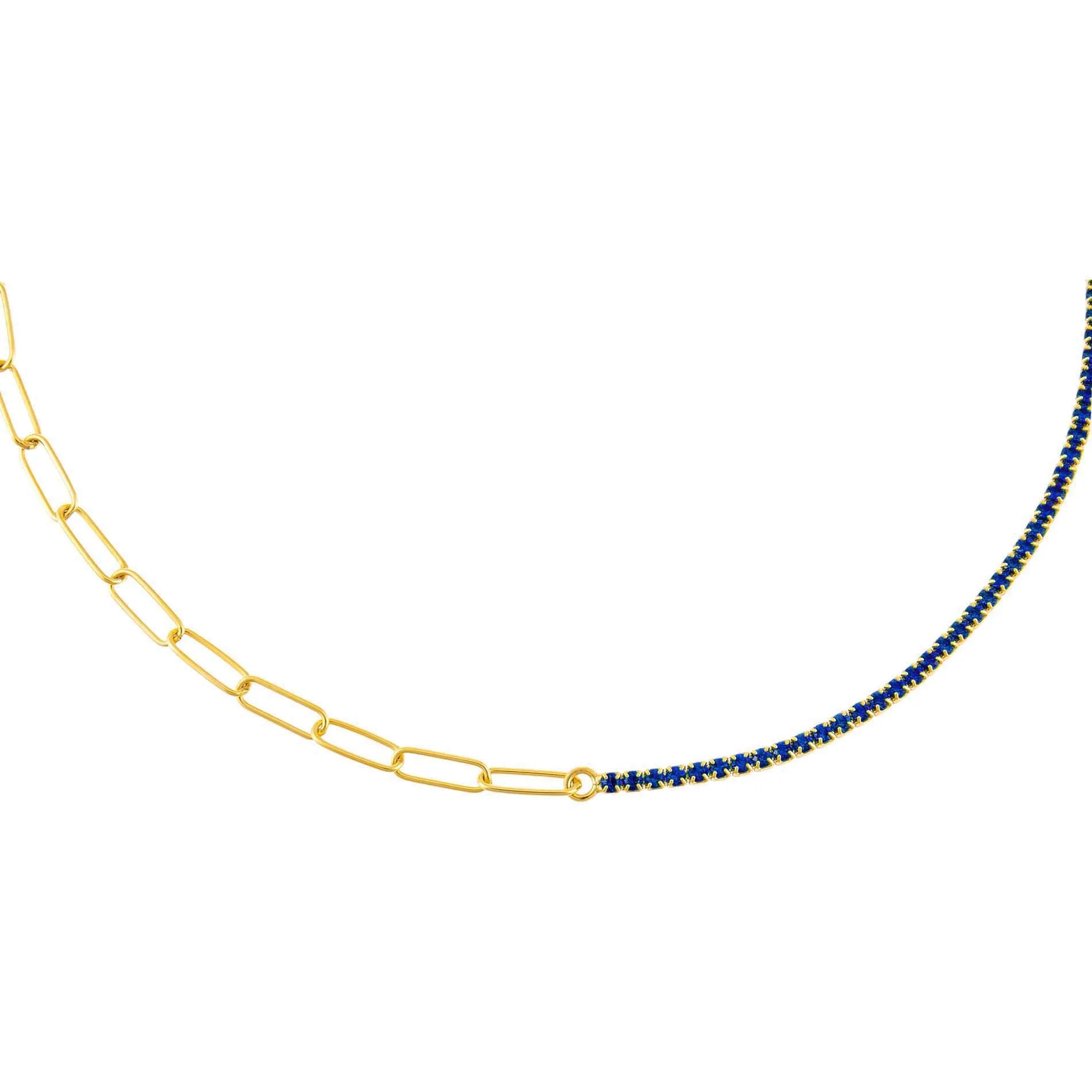 Tennis X Link Necklace