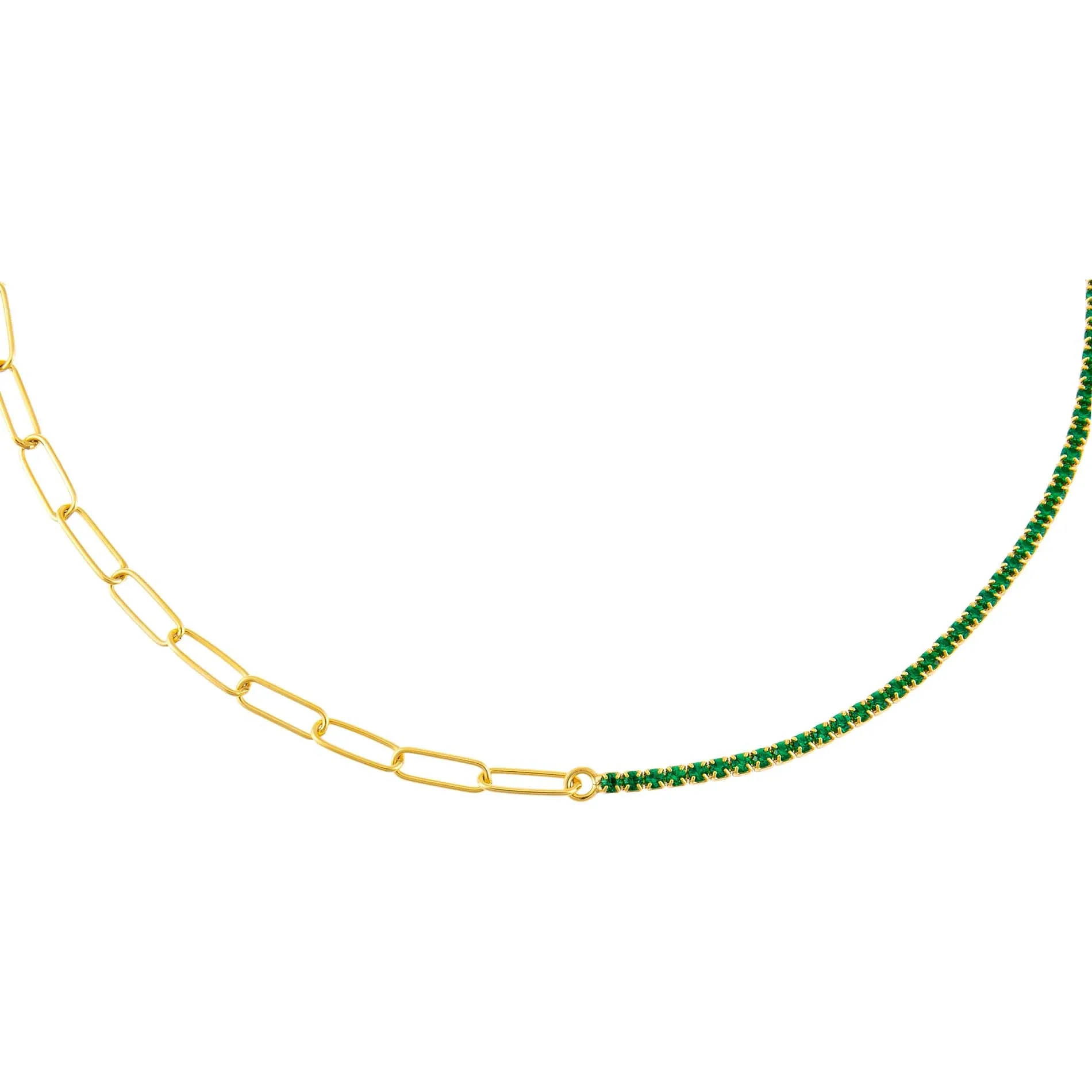 Tennis X Link Necklace