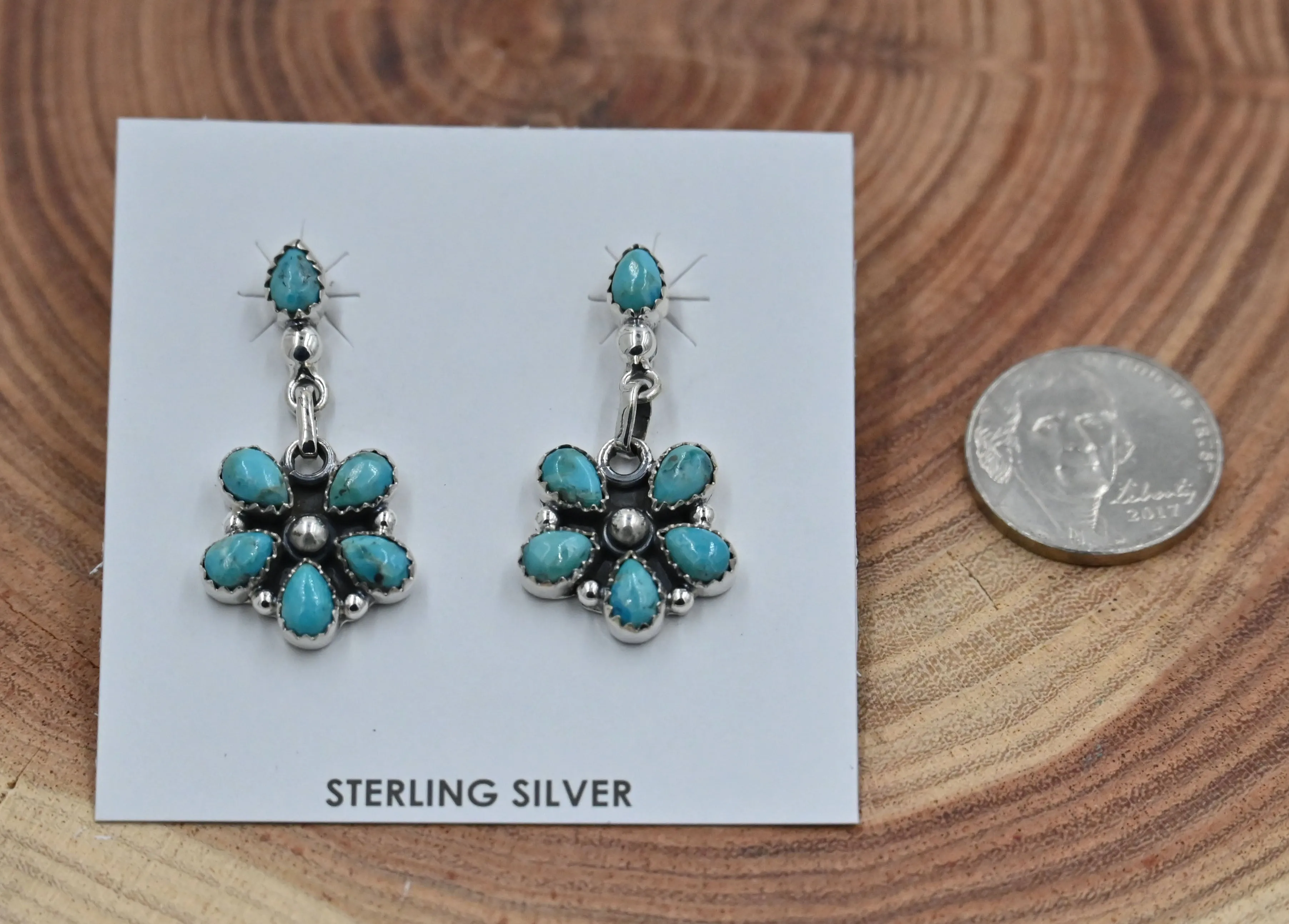 The Gemma 5 Stone Cluster Dangle Earrings