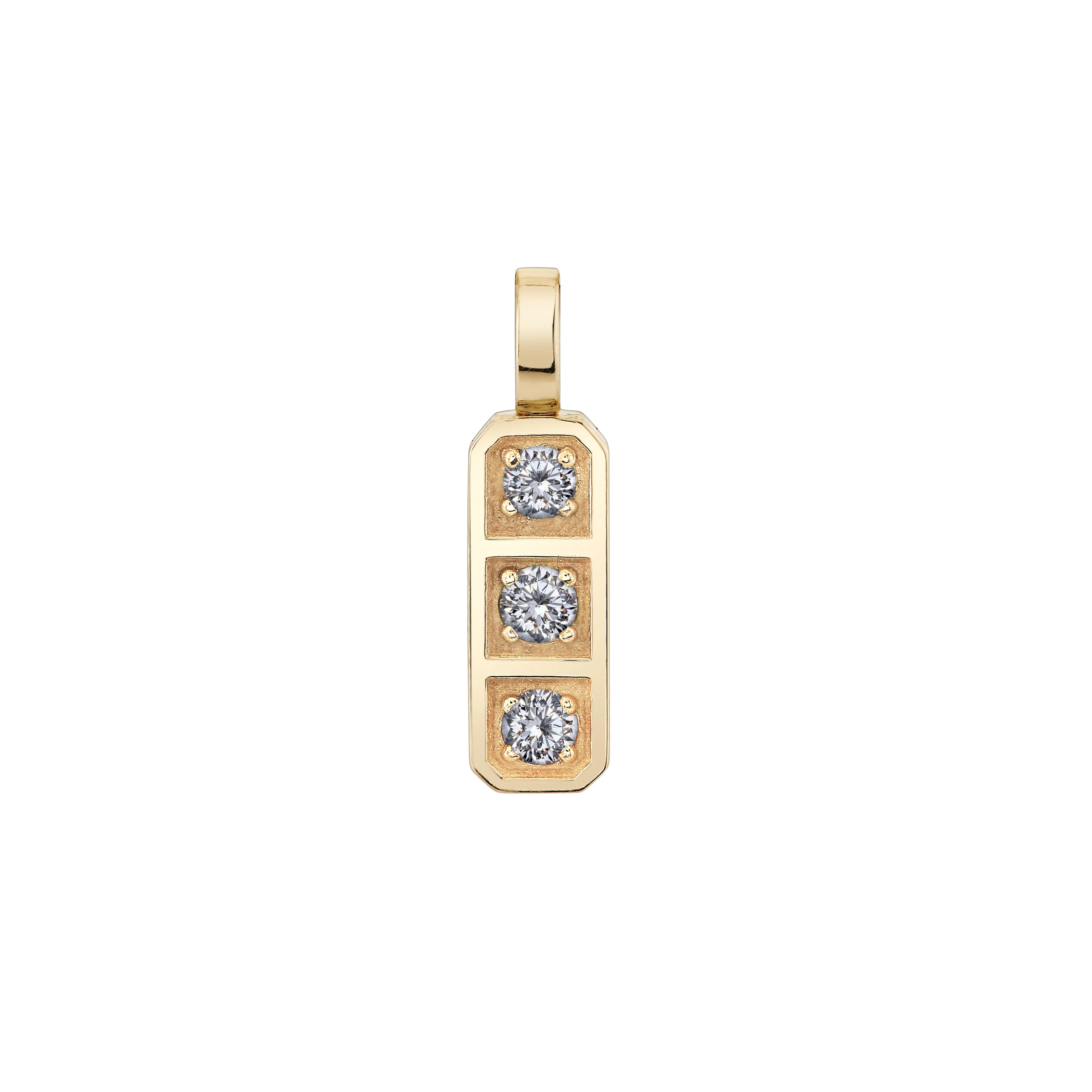 Three Birthstone Tablet Pendant