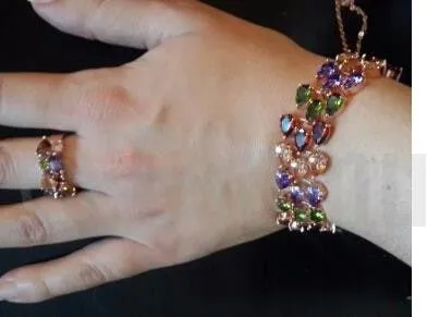 Three Line Multi Colour Bracelet ( 6.6")