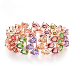 Three Line Multi Colour Bracelet ( 6.6")
