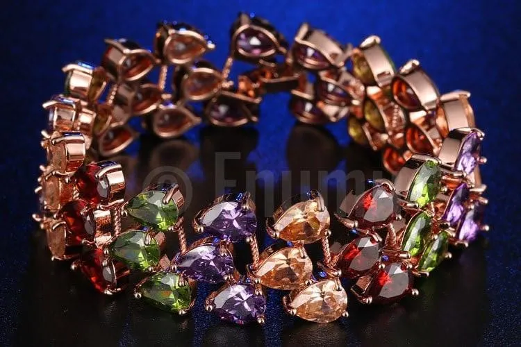 Three Line Multi Colour Bracelet ( 6.6")