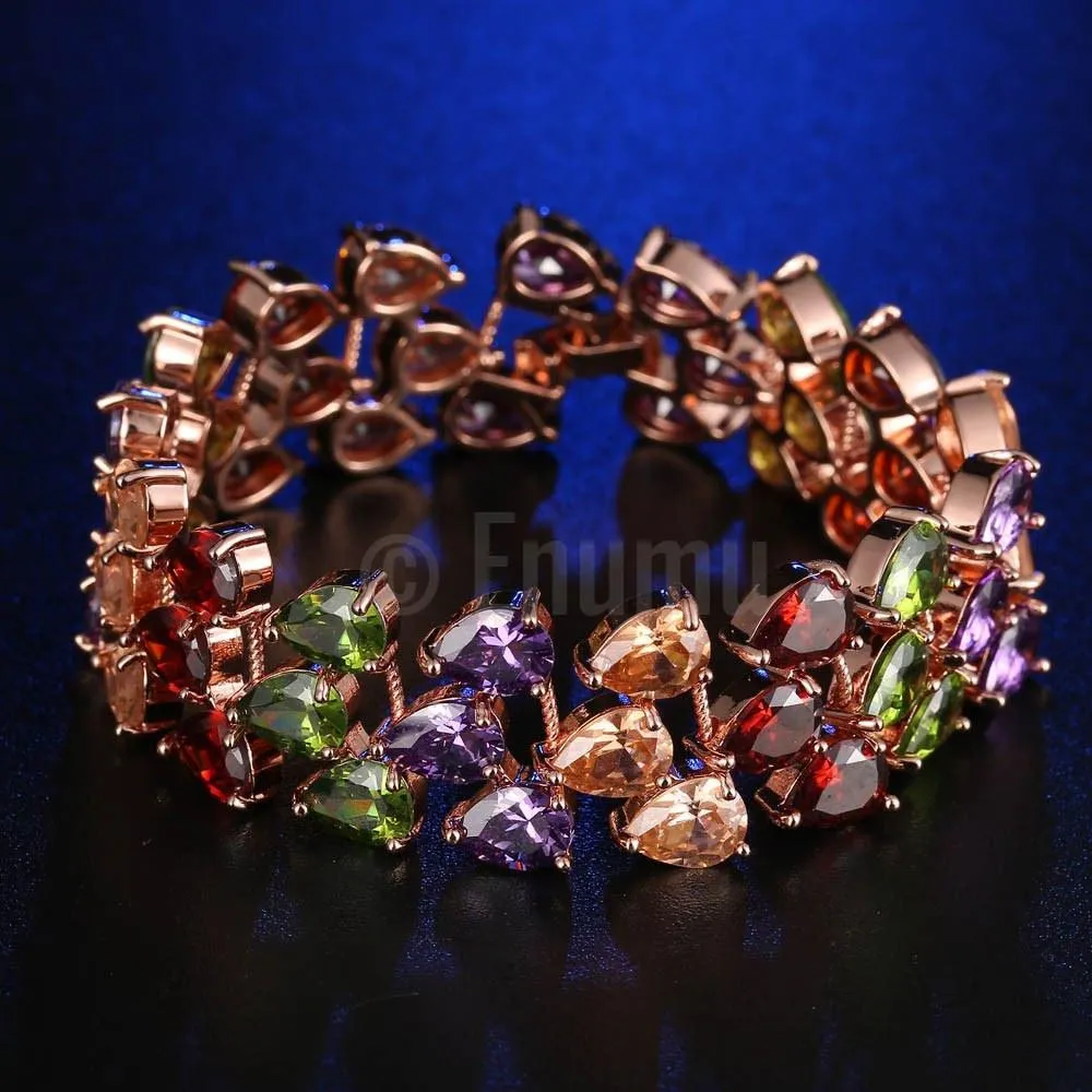 Three Line Multi Colour Bracelet ( 6.6")
