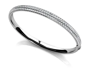 Three Row Pave Diamond Bangle with 2.30 ct.(finished) 1.5mm