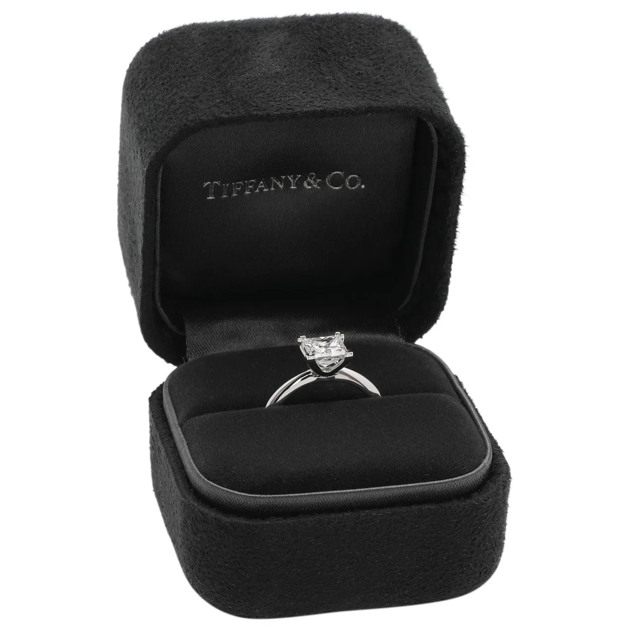 Tiffany & Co. Platinum 1.13 Carat Princess-cut Diamond Engagement Ring