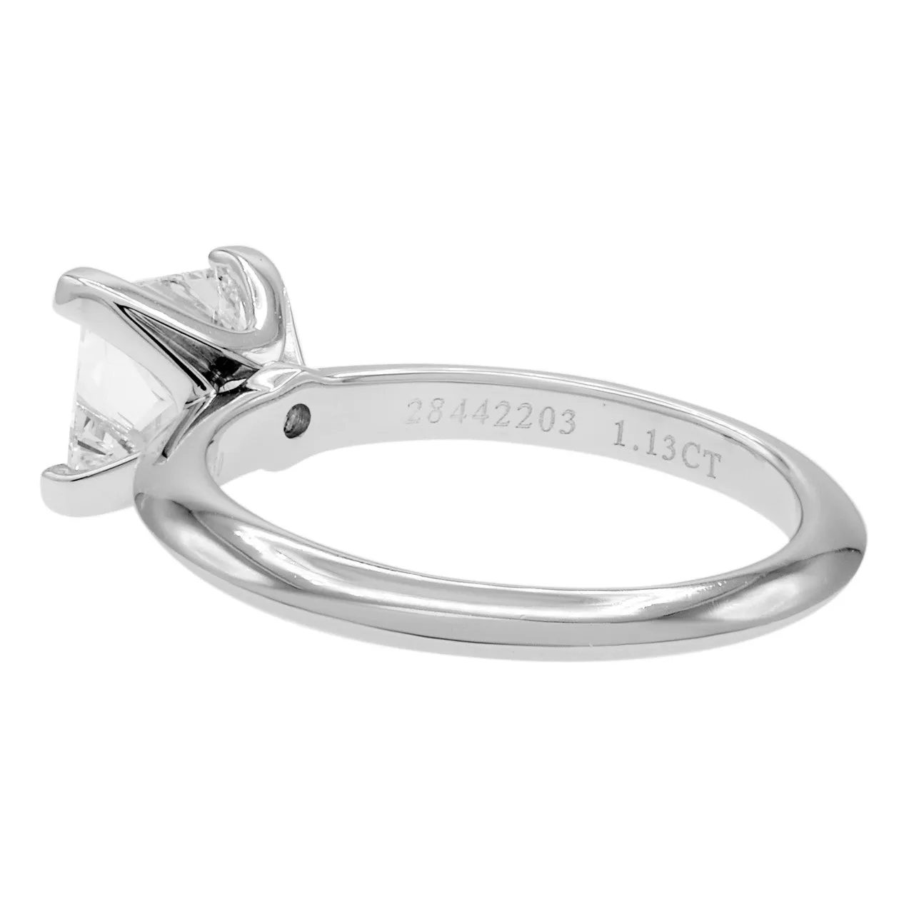 Tiffany & Co. Platinum 1.13 Carat Princess-cut Diamond Engagement Ring