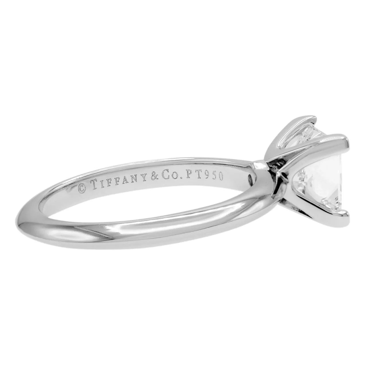 Tiffany & Co. Platinum 1.13 Carat Princess-cut Diamond Engagement Ring